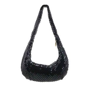 NWT ZARA Black Metallic Sequin Mesh Shoulder Bag Purse Bloggers Favorite!